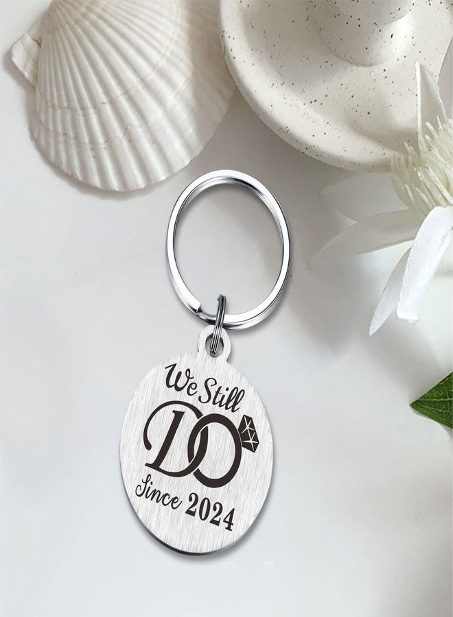 TANWIH 1st Wedding Anniversary Keychain Gifts for Husband Him, 1 Year Anniversary Decoration, We Still Do Since 2024, 1 Yr Anniversary for Men - Image 2